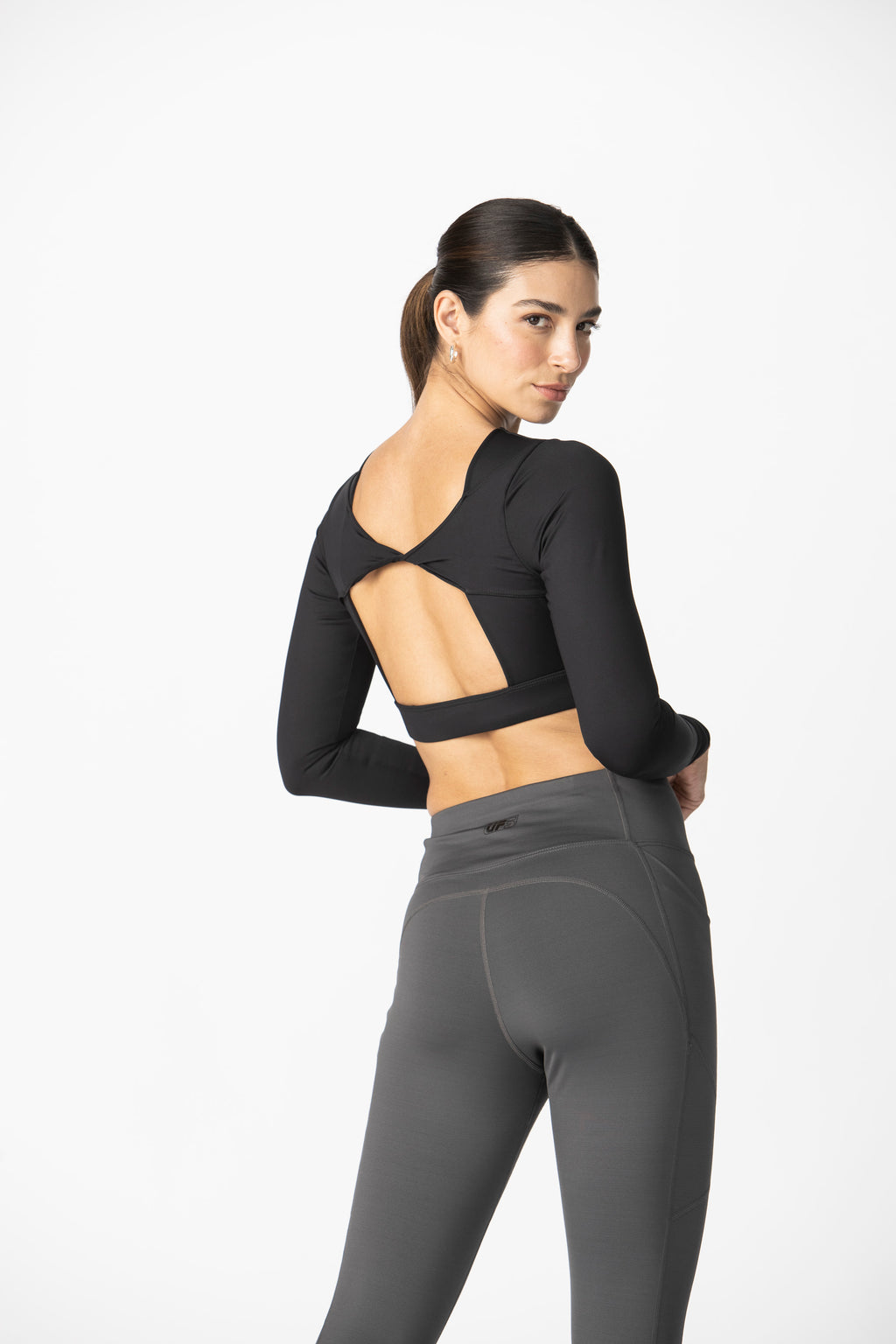 Free Back Black Longsleeve Oberteil