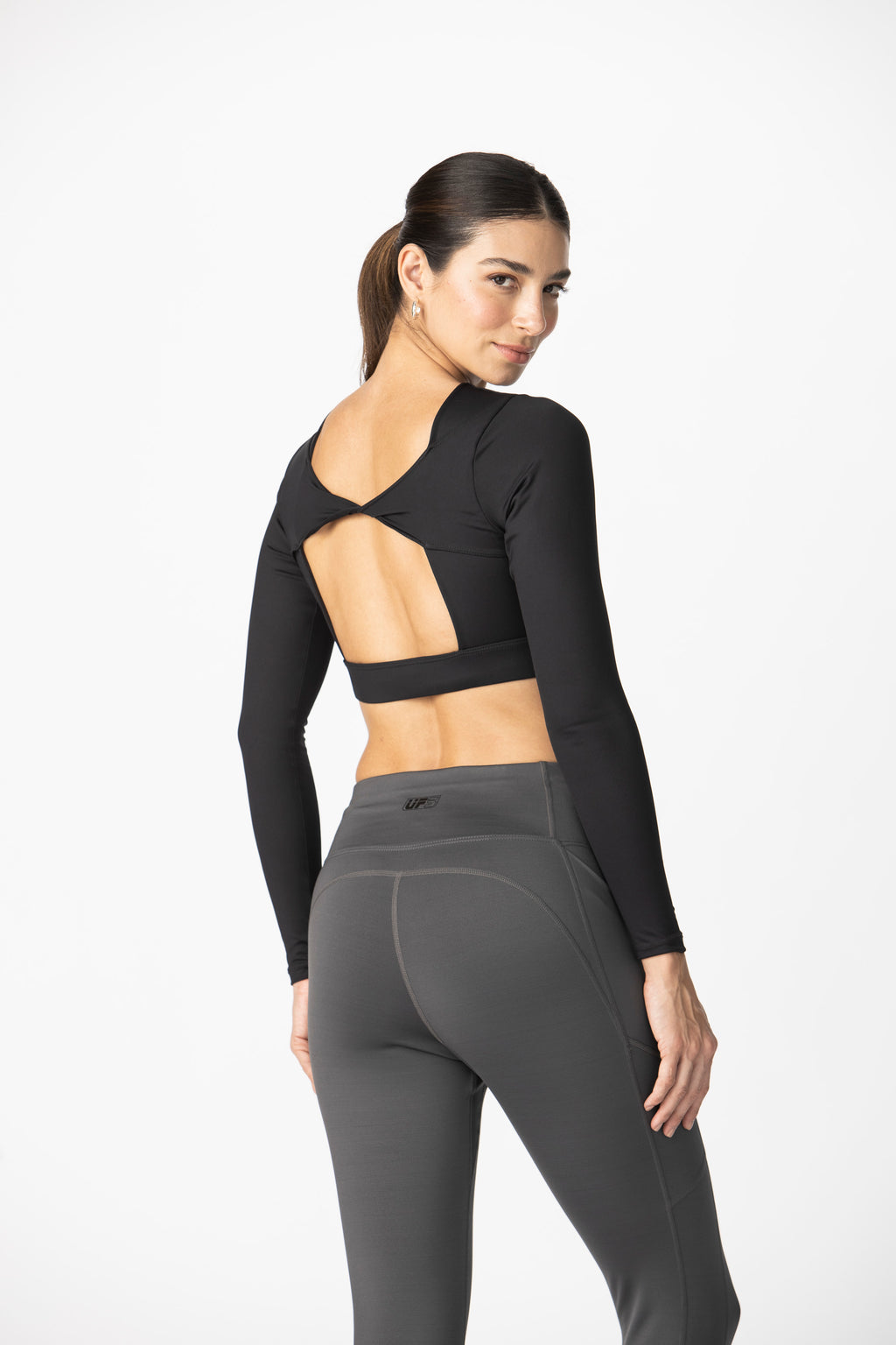 Free Back Black Longsleeve Oberteil